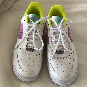 Nike Airforce Ones with Neon Detail